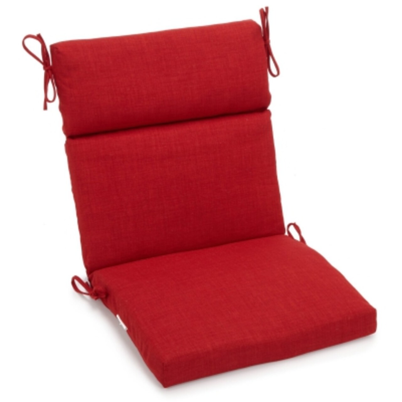 18-inch by 38-inch Spun Polyester Outdoor Squared Seat/Back Chair Cushion - Papprika